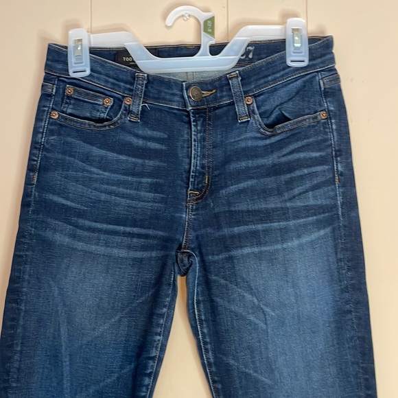 J. Crew Toothpick Skinny Slim Fit Blue Jeans Size 27 - Picture 2 of 12
